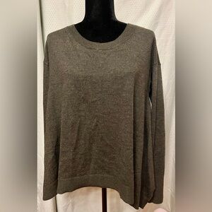 Anthropologie merino wool green/grey great condition women’s sz L sweater baggy